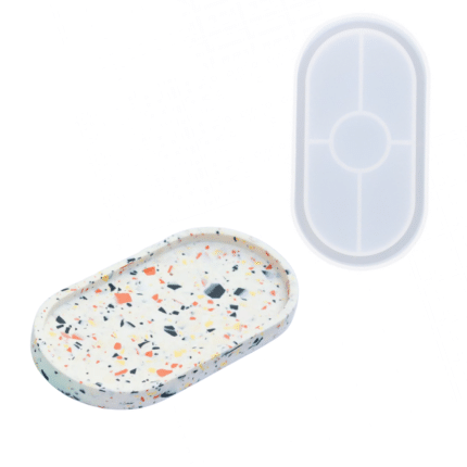 Silikonowa forma Jesmonite do odlewania podstawki, 9,4 × 17,8 cm